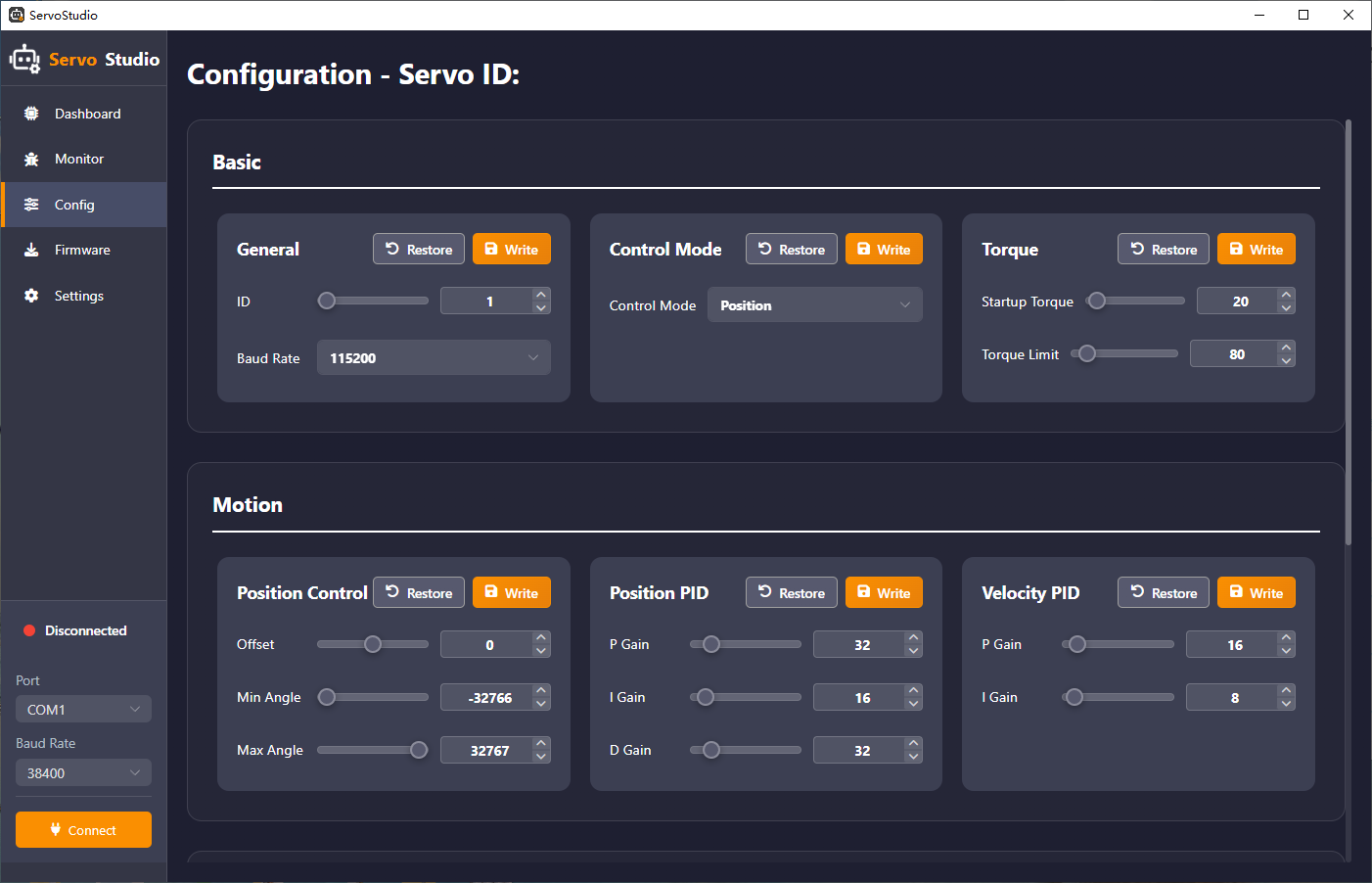 Hiwonder-Robot Debugging Software